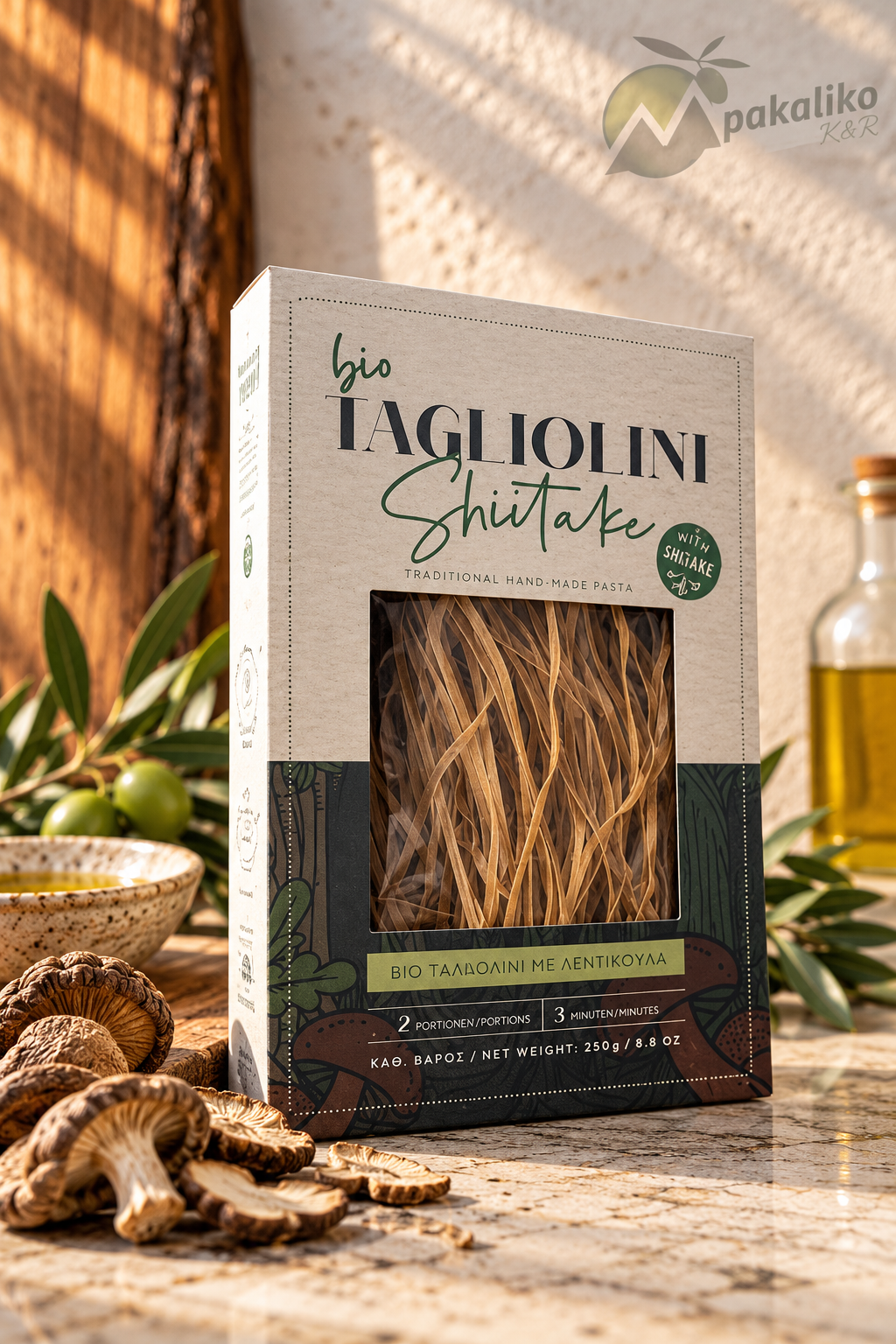 Tagliolini mit Shiitake – 250 g BIO 