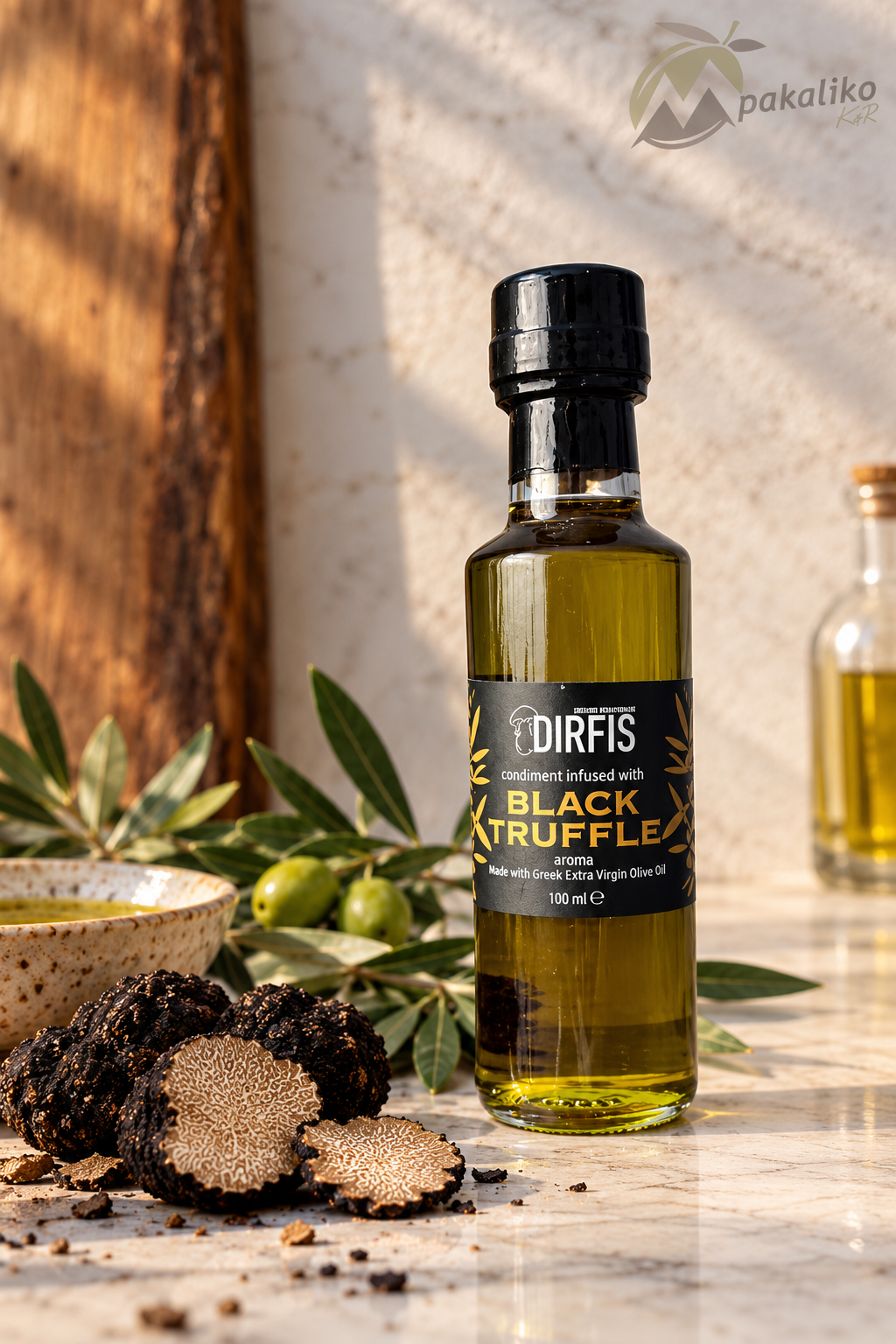 Extra natives Olivenöl Extra mit schwarzem Trüffel (Tuber melanosporum) – 100 ml 