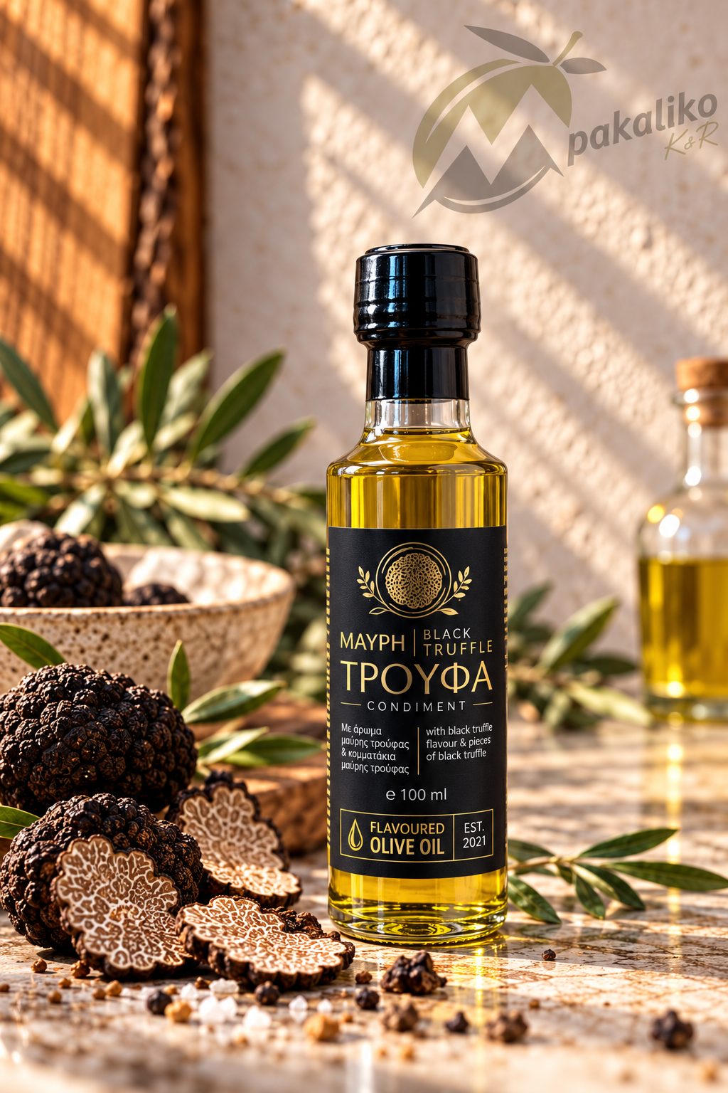 Exzellente Ölkomposition mit schwarzem Trüffel (Tuber melanosporum) – 100 ml