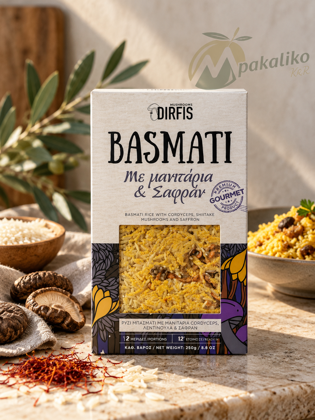 Basmati-Reis mit Shiitake, Cordyceps & Safran - 250g 