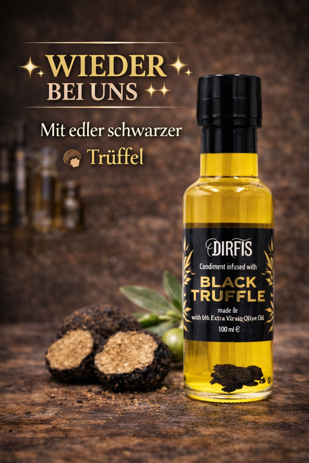 Trüffel Öl mit schwarzem Trüffel 100 ml