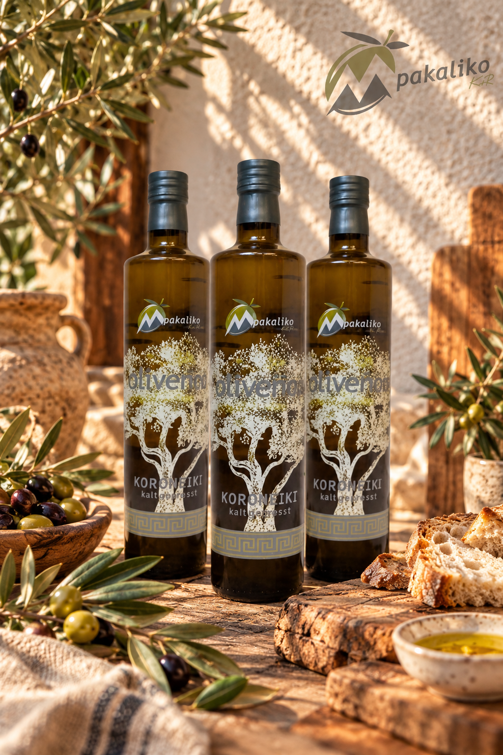 3 × 750 ml Koroneiki-Olivenöl - Genuss im Vorteilspack